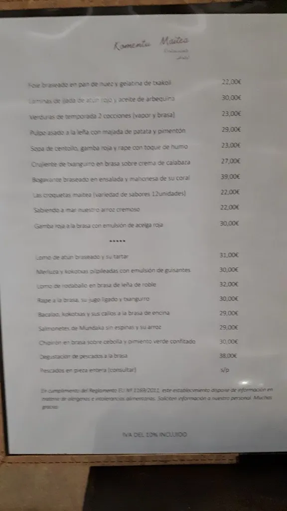 Menu_Restaurante Hotel Komentu Maitea_Gordexola_image_1