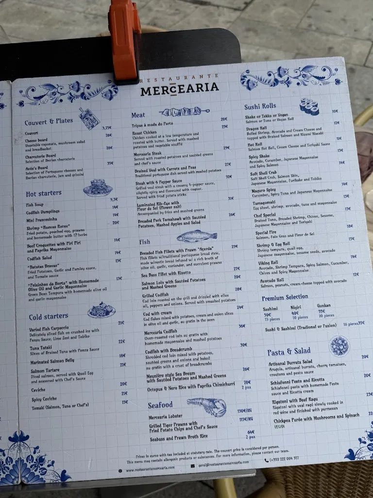 Menu_Restaurante Mercearia_Ribeira_immagine_1