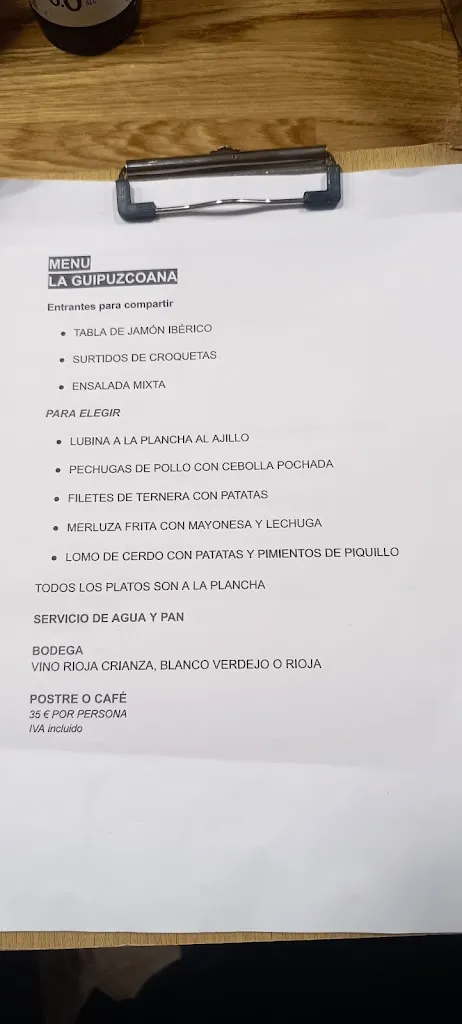 Menu_Restaurante La Guipuzcoana_Iurreta_image_1