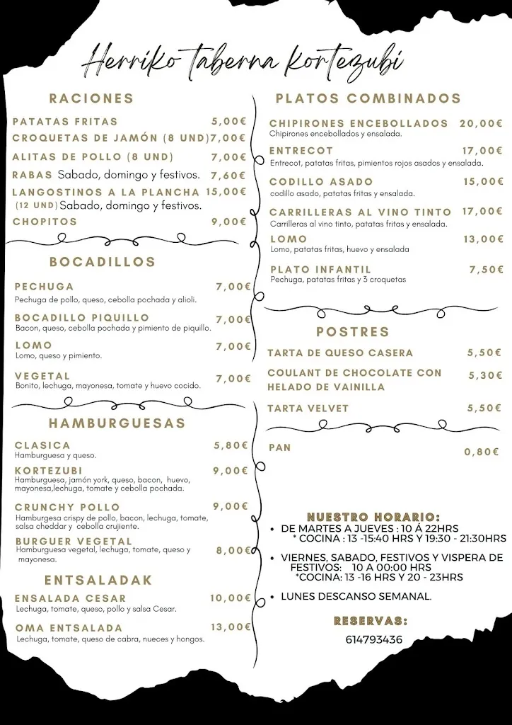 Menü_Herriko Taberna Kortezubi_Kortezubi_Bild_1