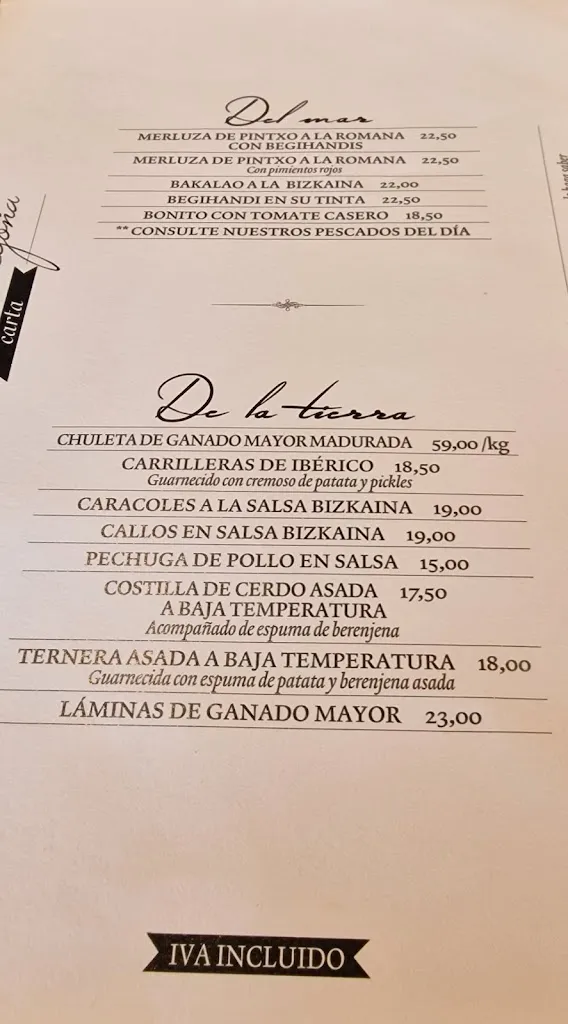 Menu_Restaurante BEGOÑA Gorliz_Gorliz_immagine_1
