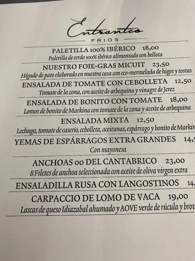 Menu_Restaurante BEGOÑA Gorliz_Gorliz_immagine_2