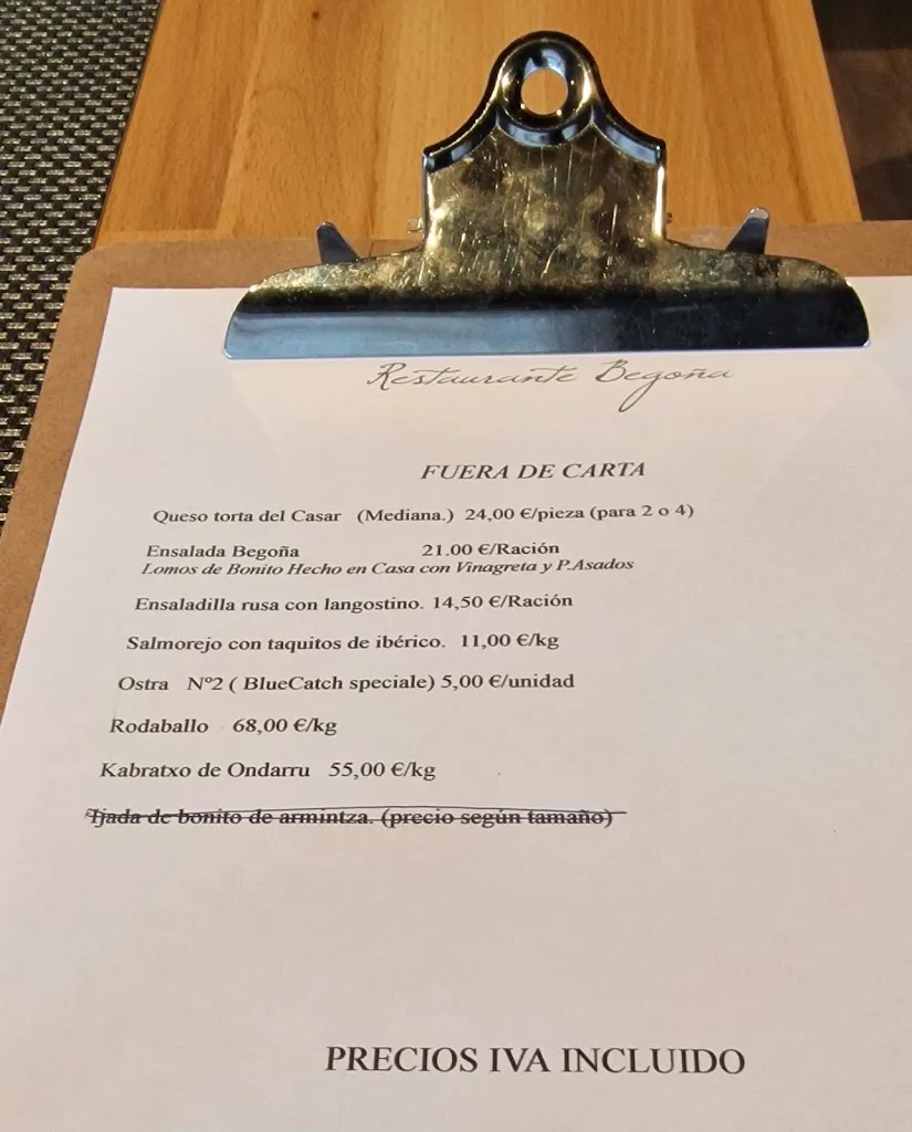 Menu_Restaurante BEGOÑA Gorliz_Gorliz_immagine_4