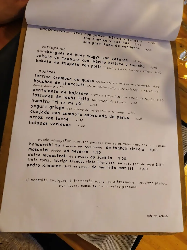 Menu_LAS PALMERAS JATETXEA Plentzia_Gorliz_immagine_3