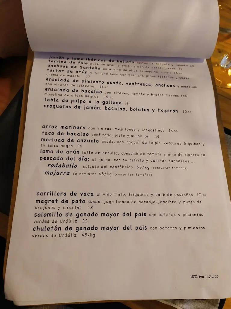Menu_LAS PALMERAS JATETXEA Plentzia_Gorliz_immagine_4