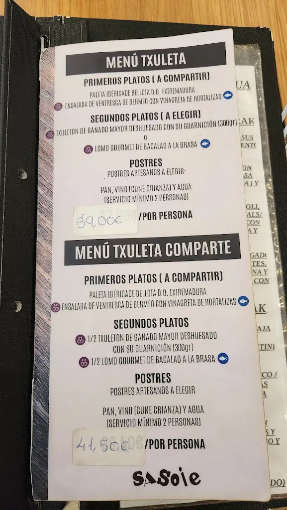Menu_Sasoie Jatetxea_Gernika-Lumo_image_1