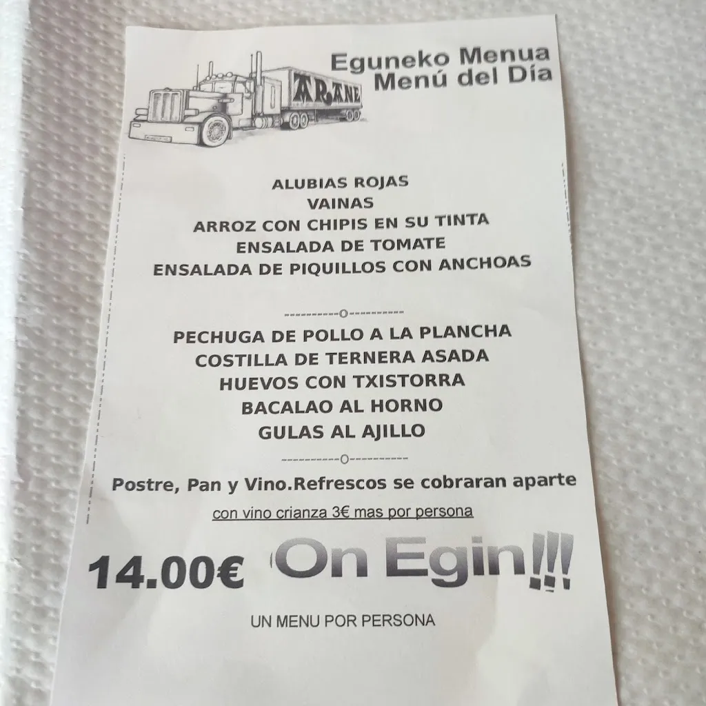 Menu_Restaurante Jatetxea Arane_Gernika-Lumo_immagine_1