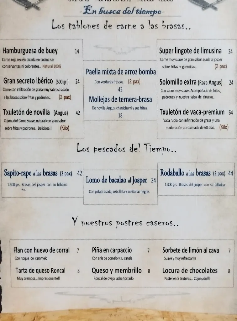 Menu_En Busca del Tiempo_Mendata_image_1