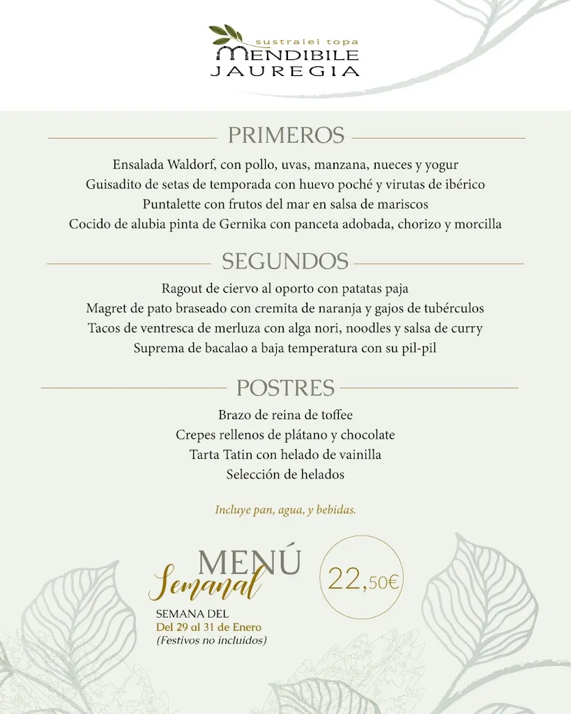 Menü_Txoko Mendibile_Leioa_Bild_1