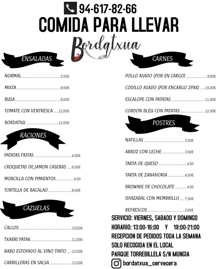 Menü_Bordatxua Taberna_Mungia_Bild_2