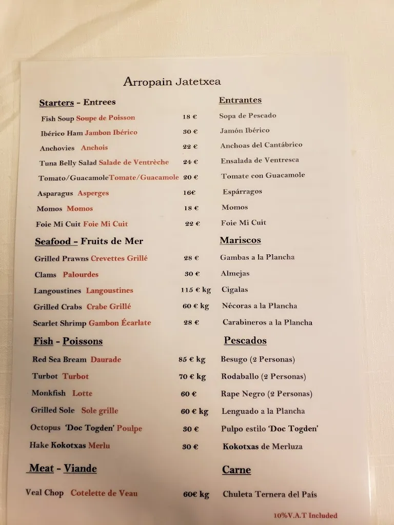 Menu_MESON ARROPAIN_Lekeitio_immagine_1