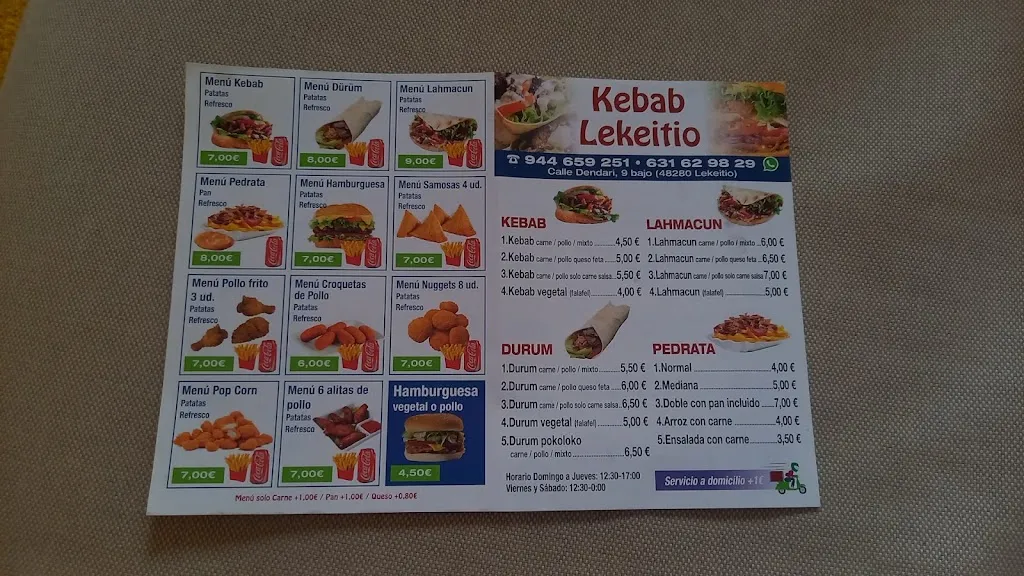 Menu_Kebab-pizzeria de Lekeitio_Lekeitio_image_4