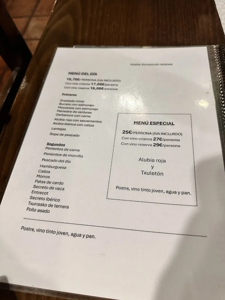 Menu_Restaurante Korostondo Jatetxea_Otxandio_image_2