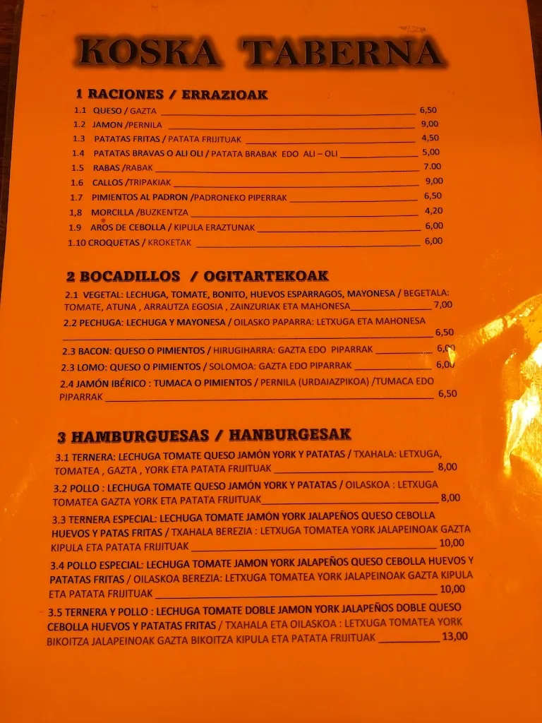 Menu_Bar koska_Otxandio_image_1