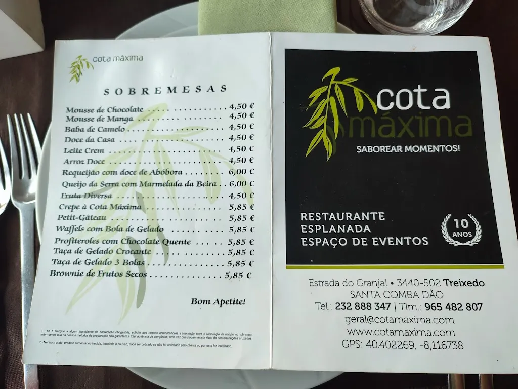 Menu_Cota Máxima_Santa Comba_immagine_2