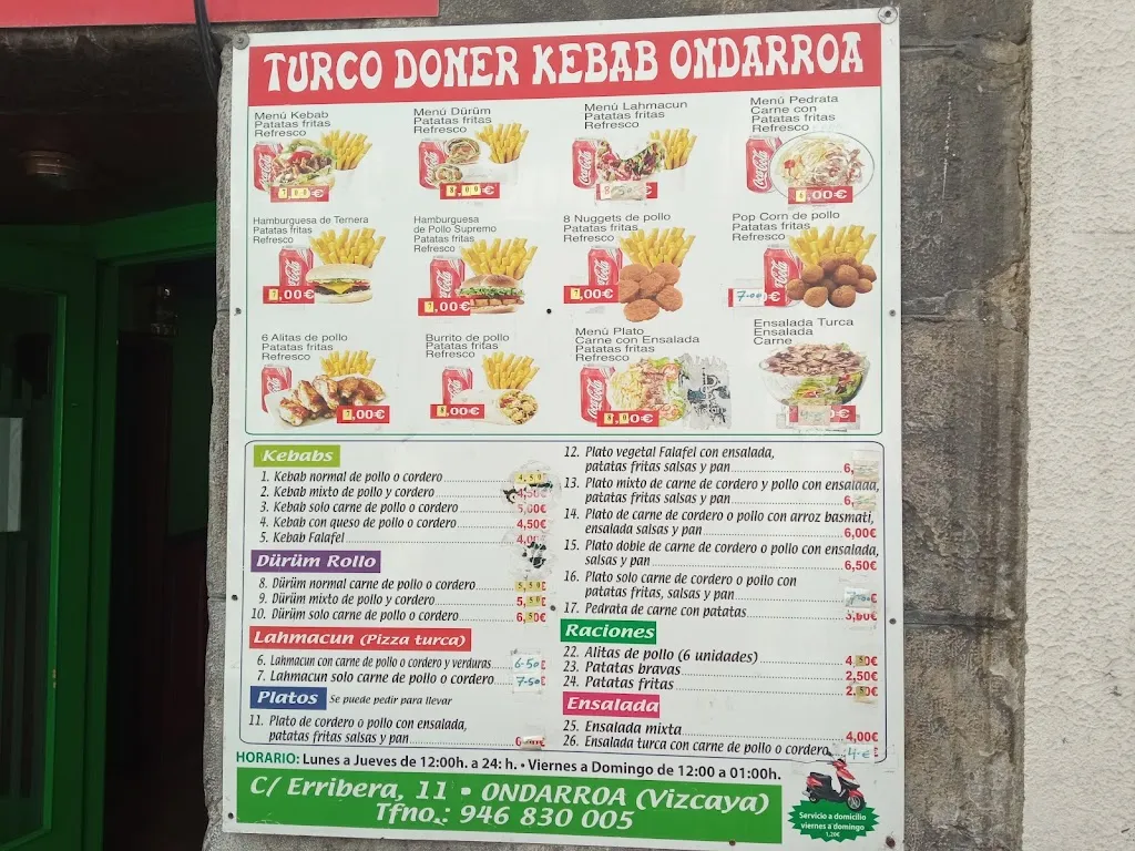 Menu_Turco Doner Kebab Ondarroa Comida Rapida_Ondarroa_image_1
