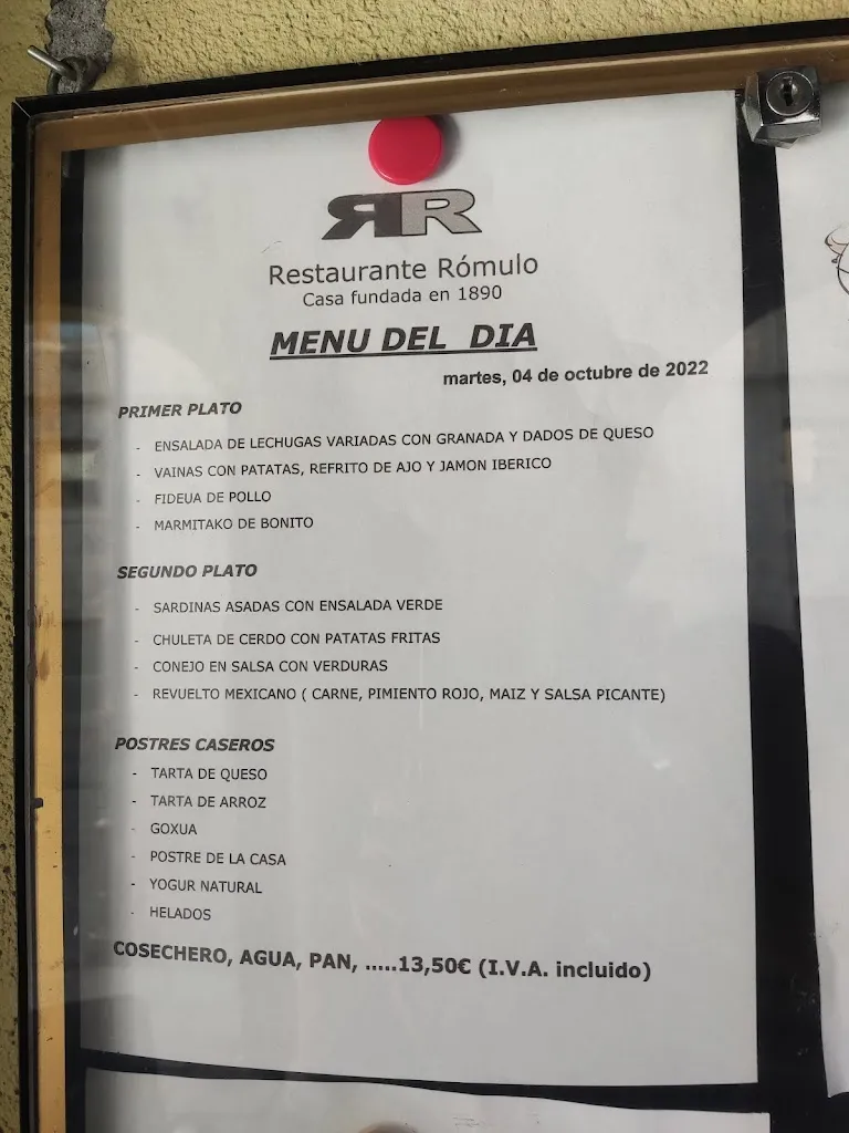 Menu_Restaurante Bar Rómulo_Urduña/Orduña_image_4