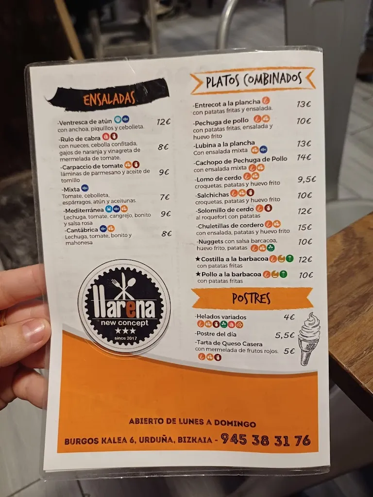 Menu_Restaurante Llarena_Urduña/Orduña_immagine_3