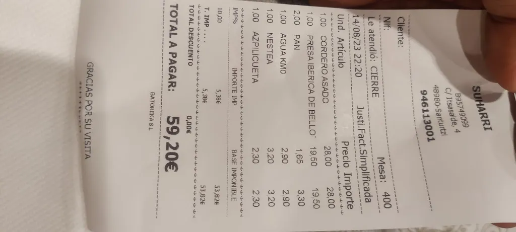 Bijay Timilsina_Suharri jatetxea_Santurtzi_review