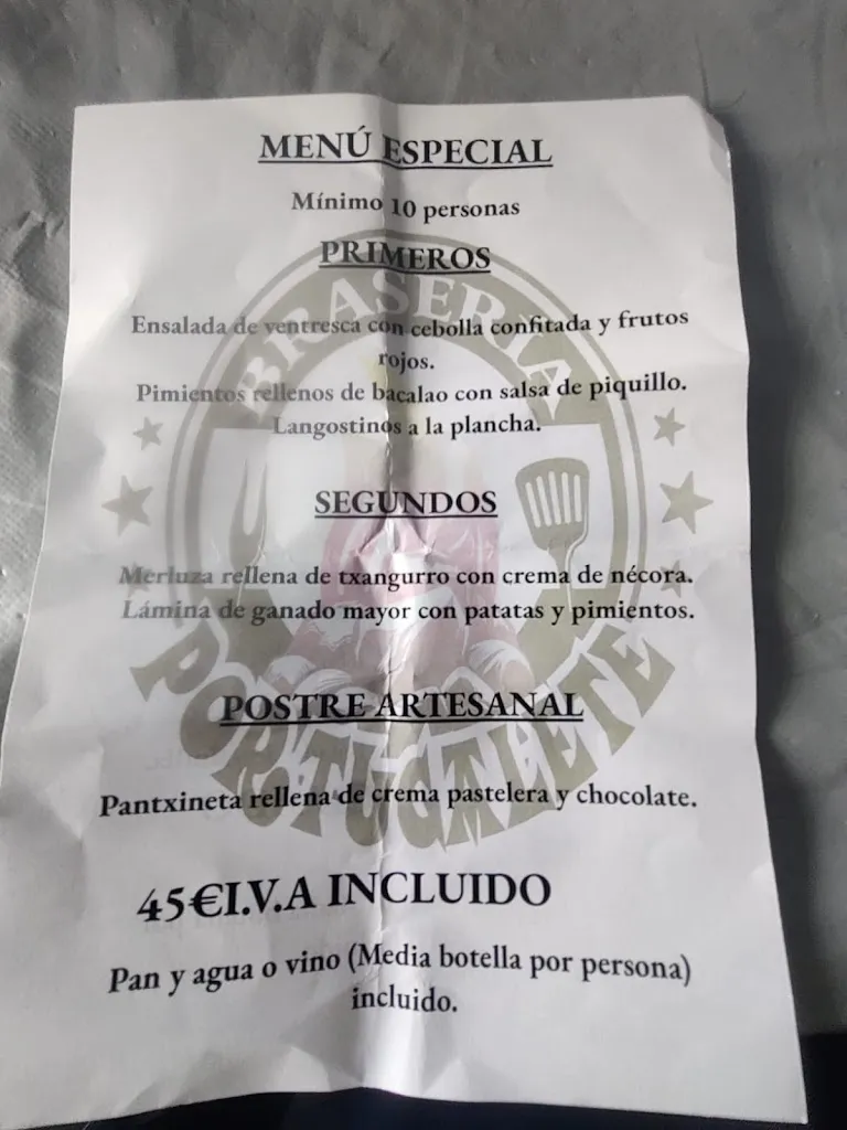 Menu_Braseria Portugalete_Portugalete_immagine_1