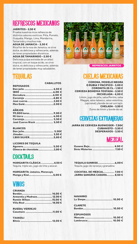Menu_Cantina Mexicana Las Marías Portugalete_Portugalete_image_1