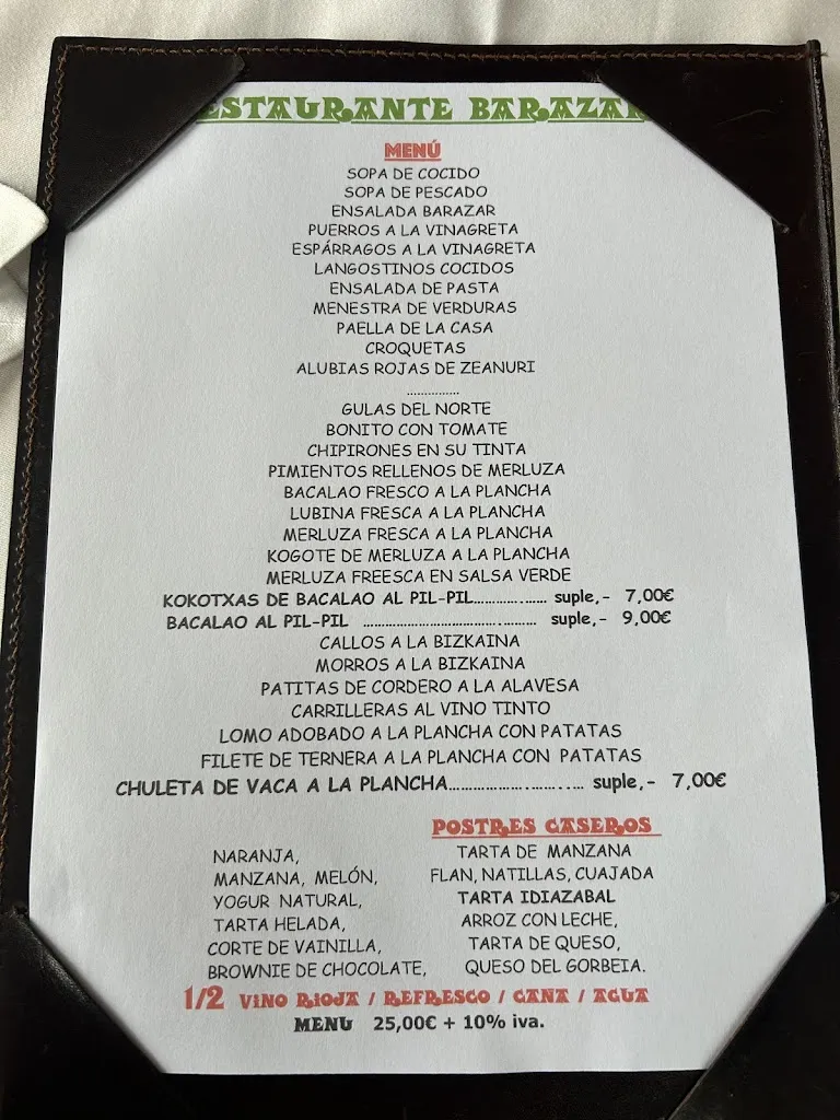 Menu_Bar Restaurante Barazar S.L_Zeanuri_immagine_2