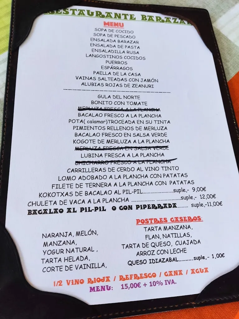 Menu_Bar Restaurante Barazar S.L_Zeanuri_immagine_3
