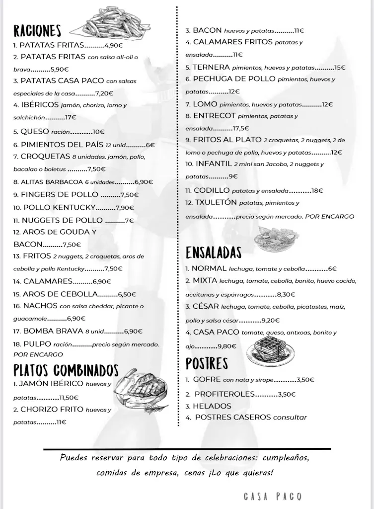 Menu_Casa Paco Hamburguesería & Bar_Sestao_immagine_1