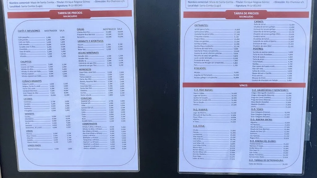 Menu_Mazo de Santa Comba_Santa Comba_image_3