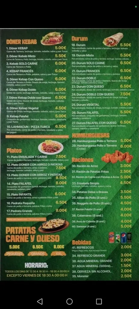 Menu_Döner Kebab Arzúa_Arzúa_image_4