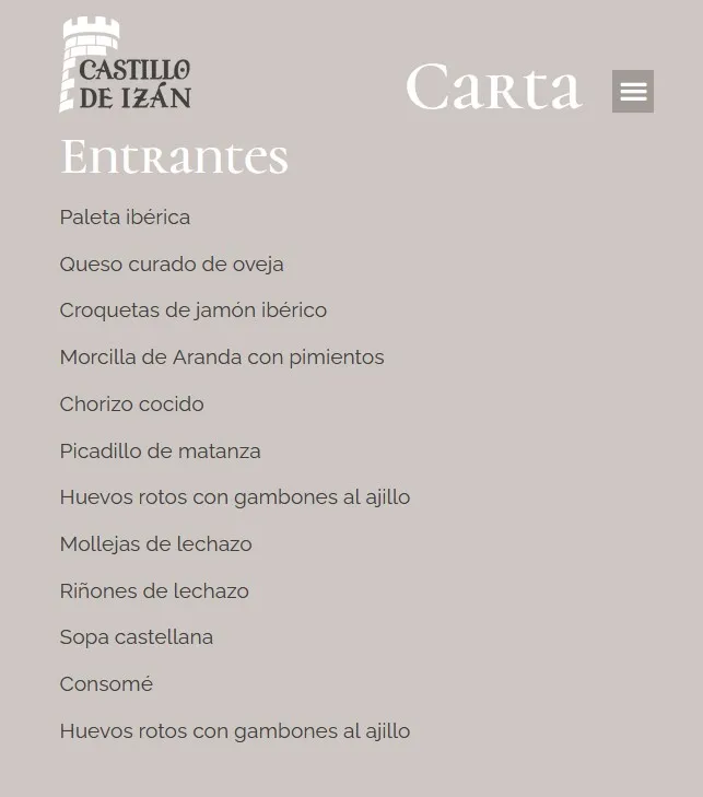 Menu_Restaurante Castillo de Izán_Anguix_image_1