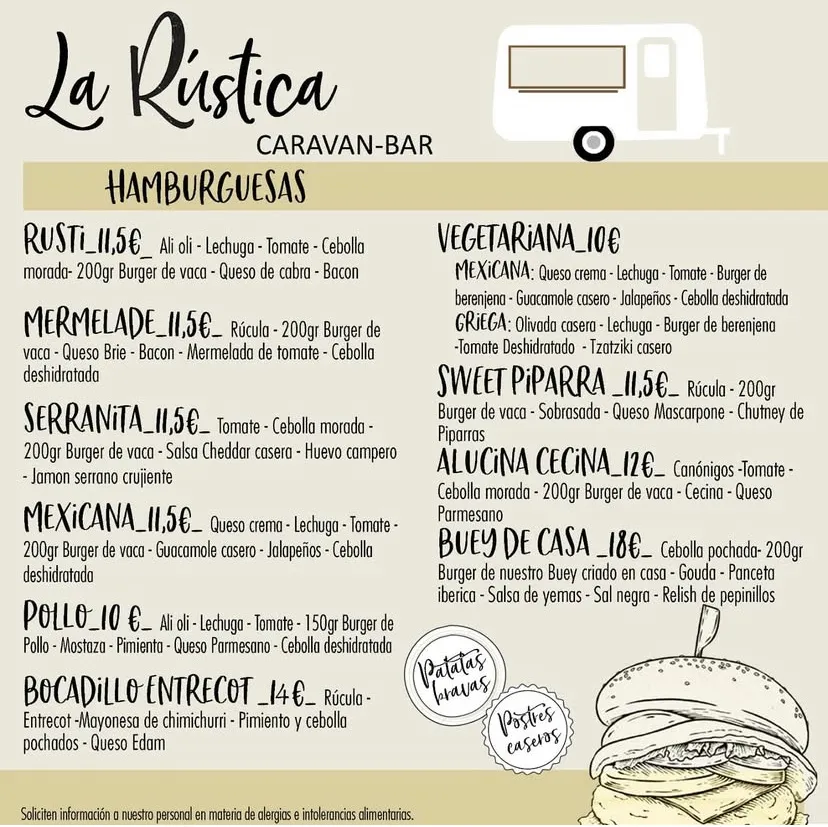 Menu_La Rústica Caravan-Bar_Alcocero de Mola_immagine_2