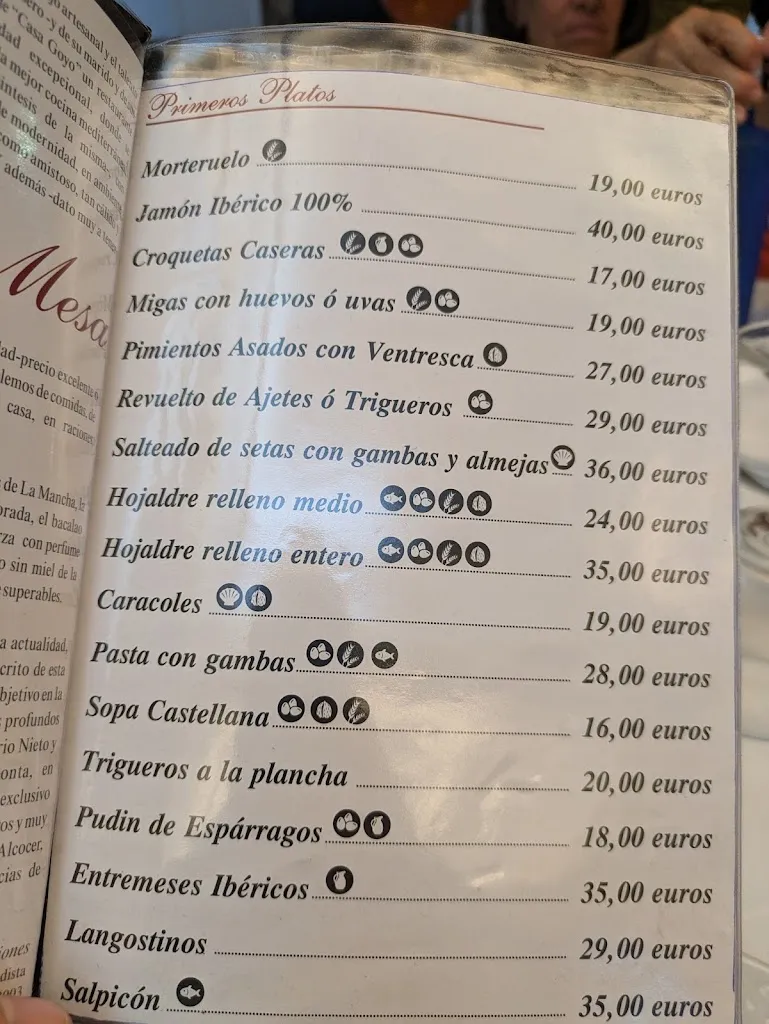 Menu_Bar Restaurante Casa Goyo_Alcocero de Mola_image_4