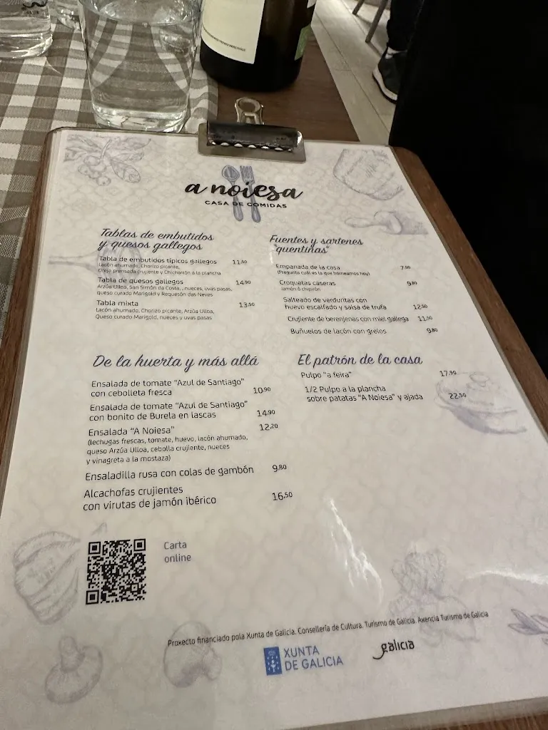 Menu_A Noiesa Casa de Comidas_Santiago de Compostela_immagine_3