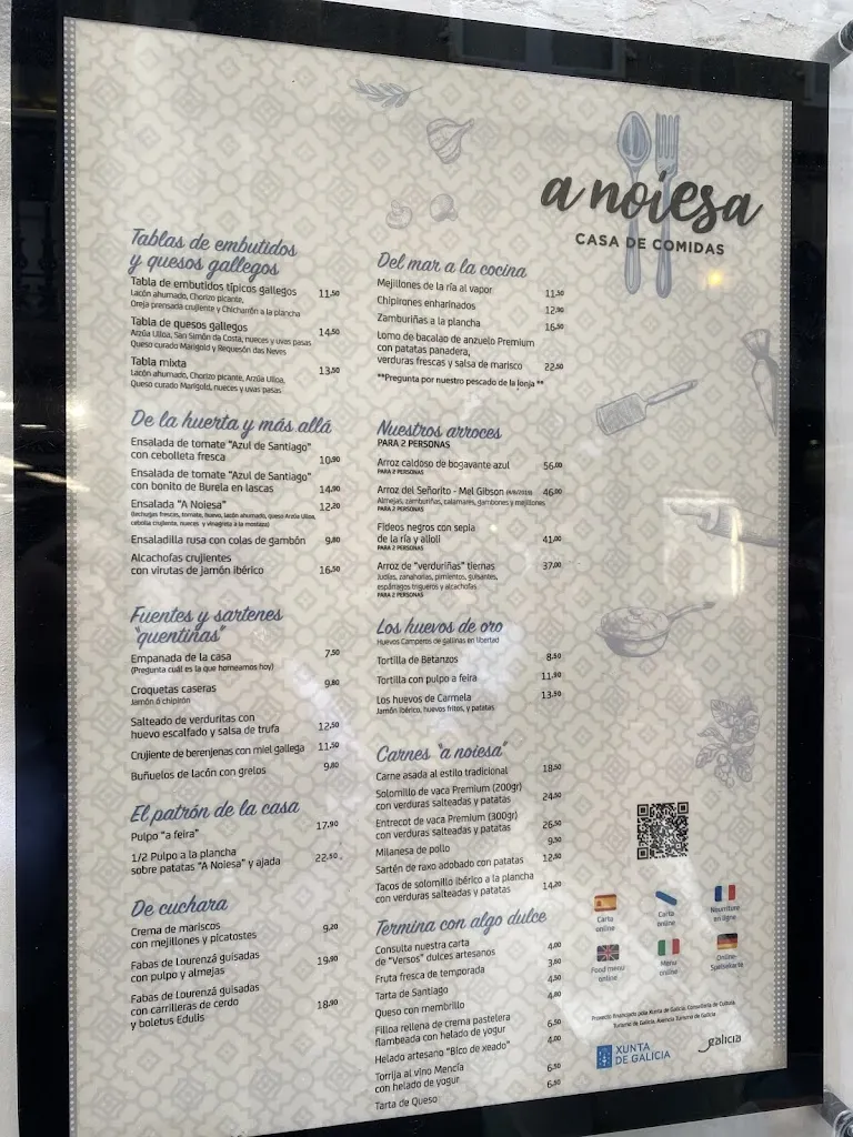 Menu_A Noiesa Casa de Comidas_Santiago de Compostela_immagine_4