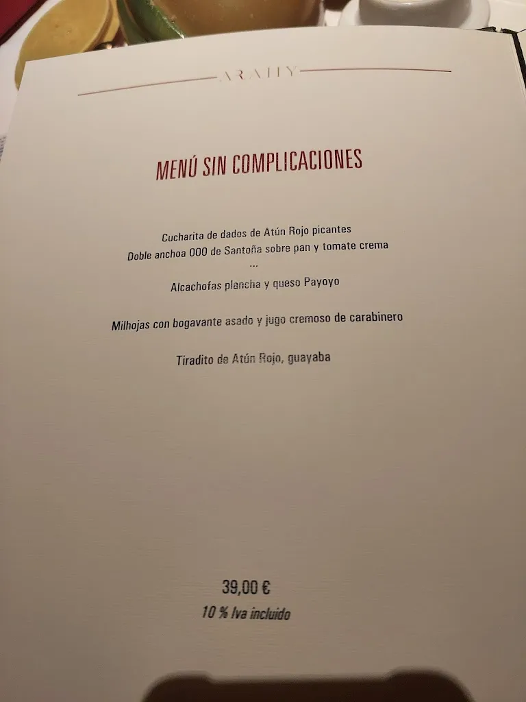 Menu_ARAHY RESTAURANTE_Arija_image_2