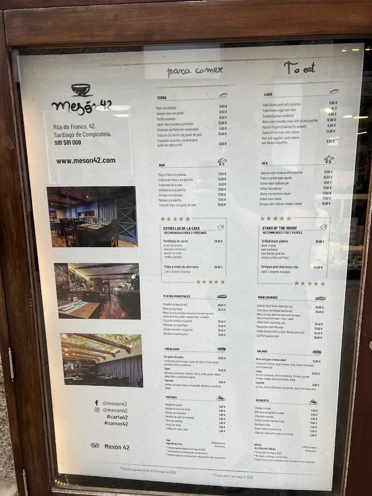 Menu_Mesón 42_Santiago de Compostela_image_4