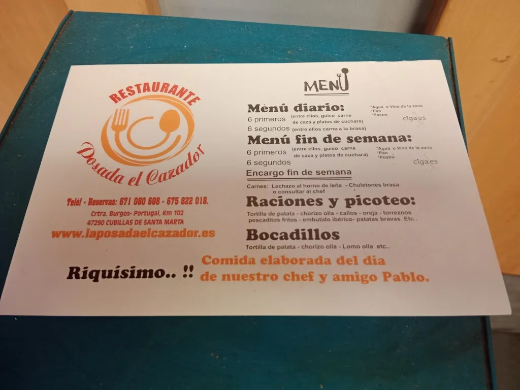 Menu_La Posada el Cazador_Arenillas de Riopisuerga_image_1