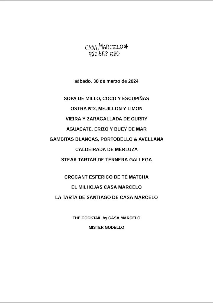 Menu_Casa Marcelo_Santiago de Compostela_image_2