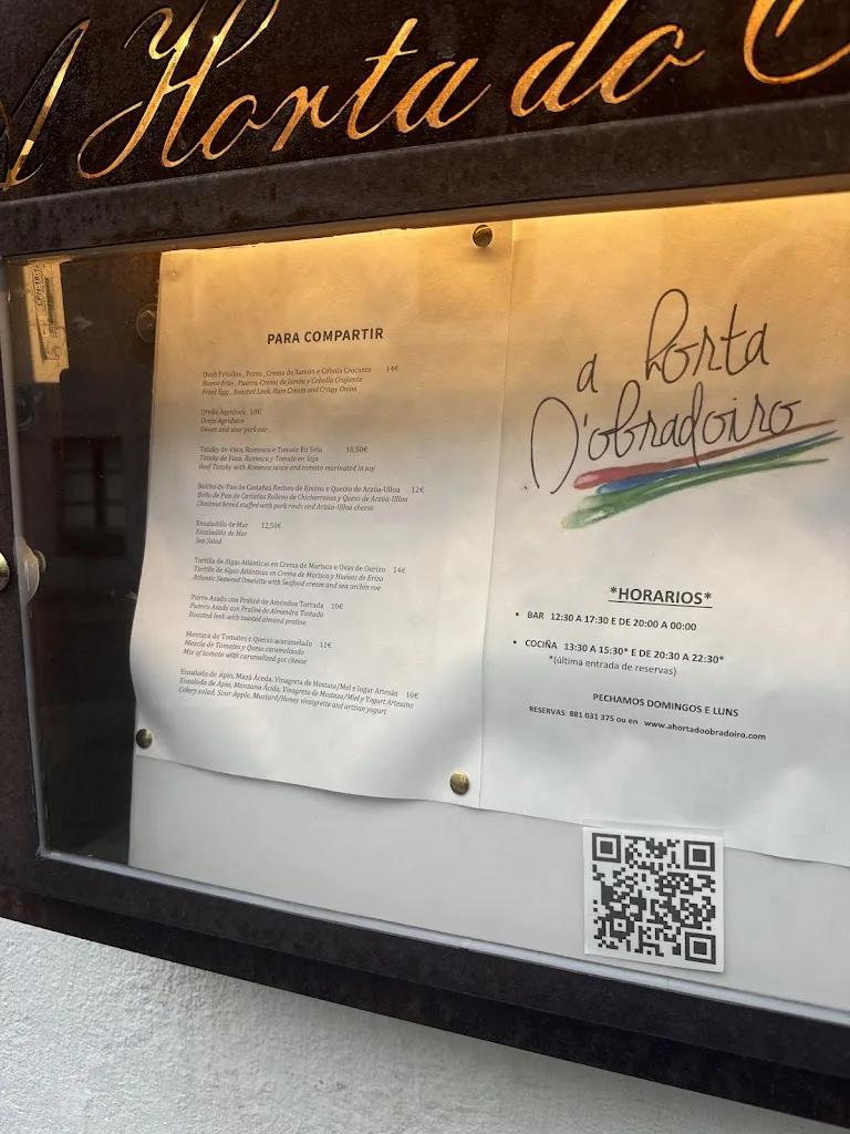 Menu_A Horta d'Obradoiro_Santiago de Compostela_image_2