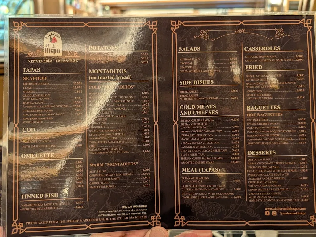 Menu_A Taberna do Bispo_Santiago de Compostela_image_2