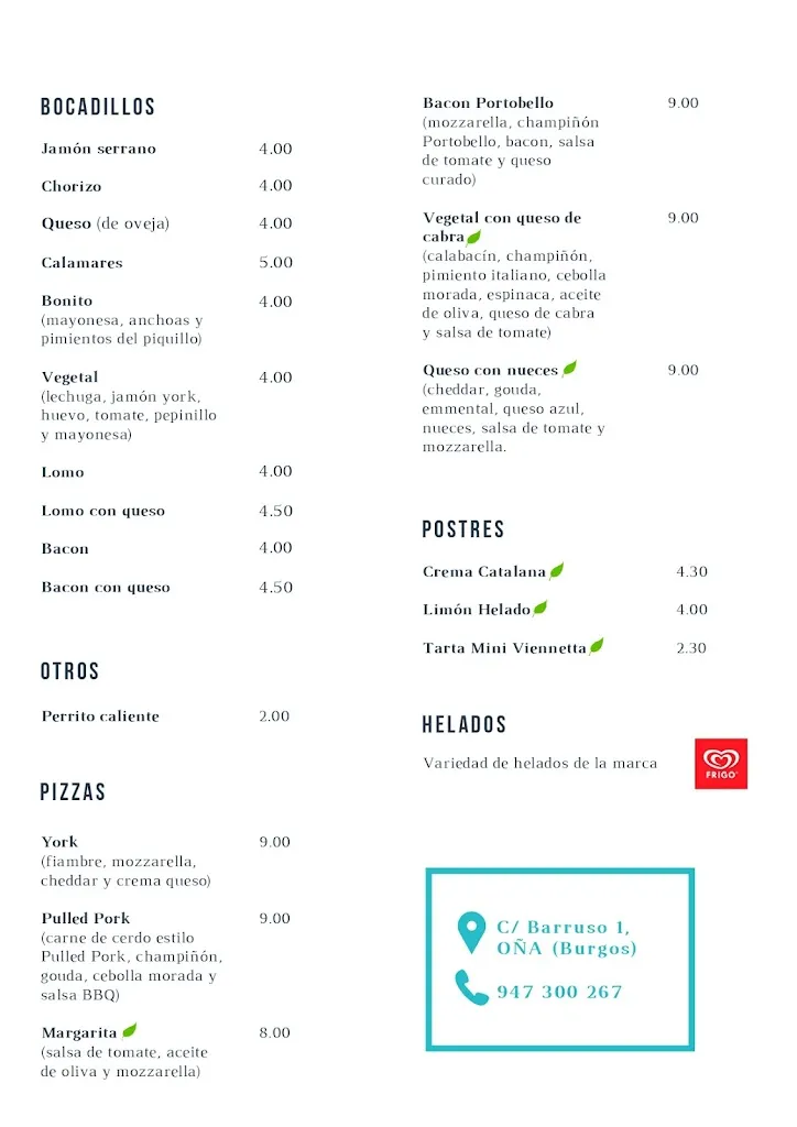 Menu_BAR DEPORTIVO_Berzosa de Bureba_image_1