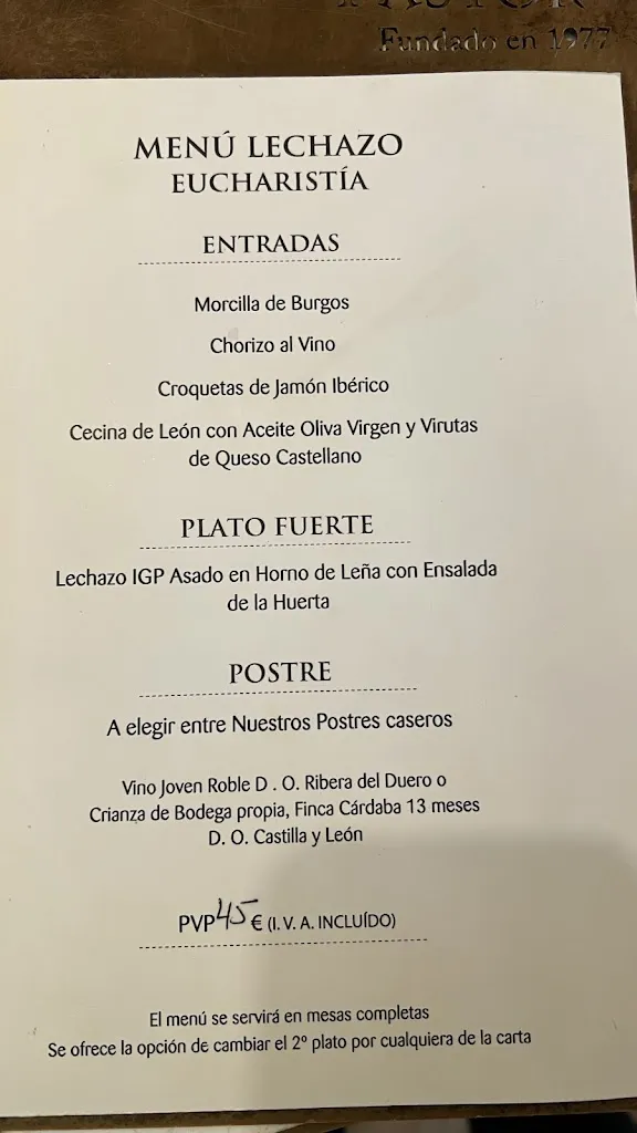 Menu_Mesón El Pastor | Horno de leña_Aranda de Duero_image_2