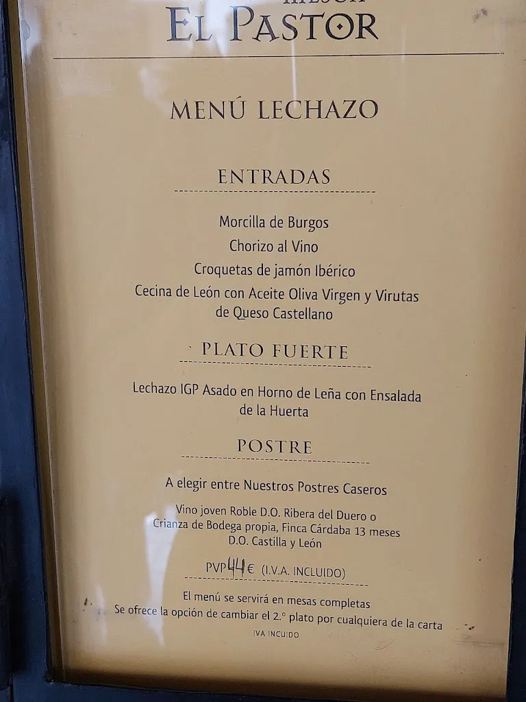Menu_Mesón El Pastor | Horno de leña_Aranda de Duero_image_4