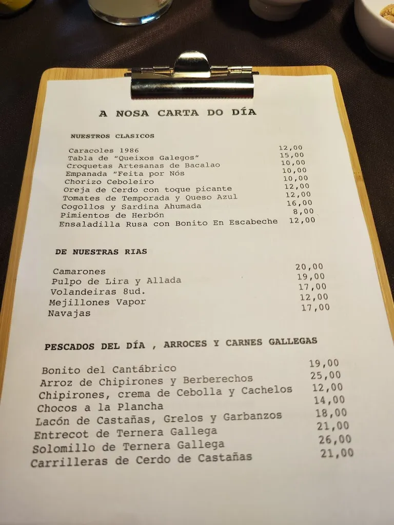 Menu_Los Caracoles Restaurante_Santiago de Compostela_image_2