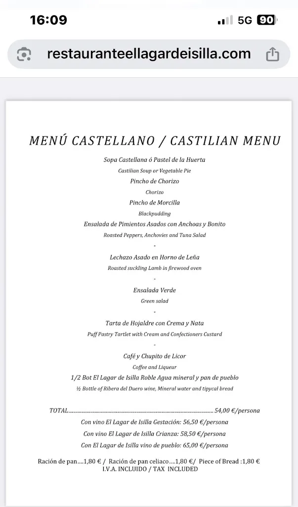 Menu_El Lagar de Isilla_Aranda de Duero_image_3