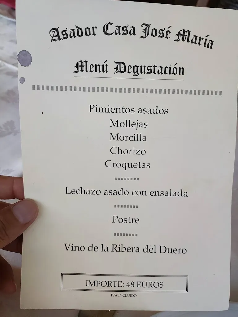Menu_Asador - Restaurante Casa José María_Aranda de Duero_image_3