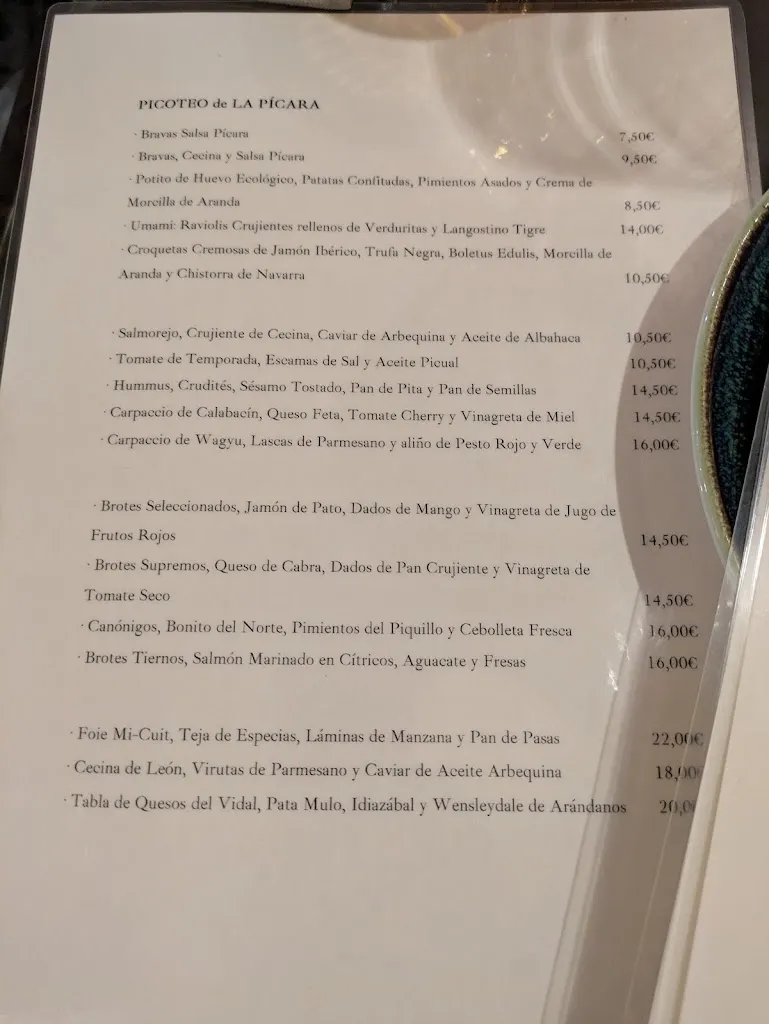 Menu_La Pícara Gastroteca_Aranda de Duero_image_1