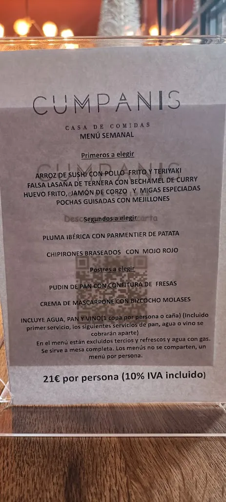 Menu_Restaurante Cumpanis - Casa de Comidas_Aranda de Duero_immagine_3