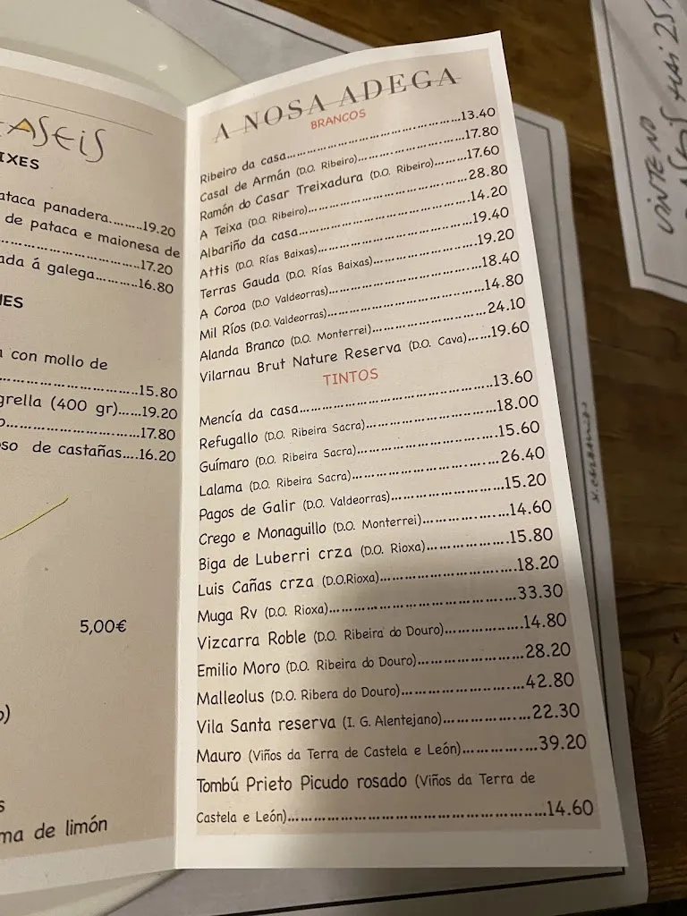 Menu_Casa de Xantar O Dezaseis_Santiago de Compostela_image_4